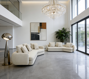  High-End Linen-Cotton Sofa 